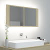 Modern LED Illuminated Bathroom Mirror Cabinet Wall Mounted with Sheft Storage