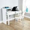 REGIS EXTENDING CONSOLE TABLE STUDY COMPUTER DESK 2 DRAWERS RETRACTABLE SHELF
