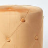 Luxury Footstool Upholstered Buttoned Velvet Pouffe 40 cm Tall
