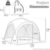 Dome Event Shelter Gazebo Outdoor Garden Camping Waterproof UV Extra Large