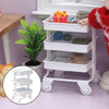 Storage Display Rack with Wheels Doll House Scenery Shelf Bookshelf Oranments