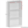 Cambridge 3 Tier Medium Bookcase Display Shelving Storage Stand Wooden Unit