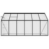 Half Walk-in Greenhouse Alu with Base Frame Lean to Wall Grow House Garden Shed
