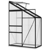Half Walk-in Greenhouse Alu with Base Frame Lean to Wall Grow House Garden Shed