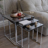 Nest of Tables High Gloss Set of 3 Nesting Coffee Side End Table Furniture