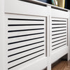 Radiator Cover White Modern Horizontal MDF Wood Grill Cabinet Shelf