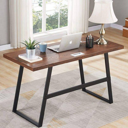 Vintage Computer Desk PC Laptop Office Home Table Study Workstation Metal Frame