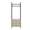 Zahra Bedroom Furniture Open Wardrobe Drawers Cabinet Modern Storage Ash Oak