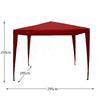 Gazebo Party Tent Marquee 3x3m Waterproof PVC Garden PE Outdoor Wedding Canopy