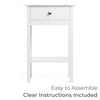 Bedside Table Bedroom Cabinet Nightstand With Drawer & Shelf Christow