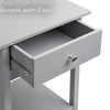 Bedside Table Pair Bedroom Cabinet Nightstand With Drawer & Shelf Christow
