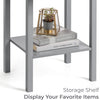 Bedside Table Pair Bedroom Cabinet Nightstand With Drawer & Shelf Christow