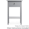 Bedside Table Pair Bedroom Cabinet Nightstand With Drawer & Shelf Christow