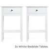 Bedside Table Pair Bedroom Cabinet Nightstand With Drawer & Shelf Christow