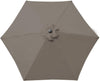 Brown Garden Patio Parasol 2.5m 2.7m 3m Outdoor Sun Shade Umbrella W/ Crank Tilt