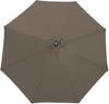 Brown Garden Patio Parasol 2.5m 2.7m 3m Outdoor Sun Shade Umbrella W/ Crank Tilt