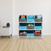Wooden Storage Unit With 9 Baskets Toy Organiser Storage Unit Non Woven Baskets