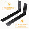 4Pcs Shelf Bracket Strong Reinforced Support Wall Heavy Duty High Load L-Shape