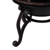 Steel Chiminea Large Fire Pit Garden Outdoor Patio BBQ Heater 110cm Black & Gold