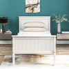 Single Double Bed Frame Solid Wooden for Adult Children Bedroom Furniture White