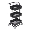 3 Tier Slim Kitchen Storage Trolley Cart Rack Tray Shelf Rolling Wheel W/ Handle