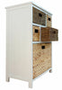 White Chest of Drawers Bathroom Hallway Basket Storage Wooden TETBURY furniture