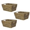 Natural Seagrass Storage Basket Woven Storage Basket Hamper and Gift Box M&W