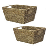 Natural Seagrass Storage Basket Woven Storage Basket Hamper and Gift Box M&W