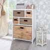 White Chest of Drawers Bathroom Hallway Basket Storage Wooden TETBURY furniture