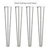 Hairpin Table Legs Set of 4 with 10mm Steel 2&3 Prong Furniture Table Desk Bench