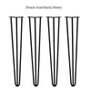 Hairpin Table Legs Set of 4 with 10mm Steel 2&3 Prong Furniture Table Desk Bench