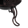 Steel Chiminea Large Fire Pit Garden Outdoor Patio BBQ Heater 110cm Black & Gold