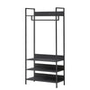 Zahra Bedroom Furniture Open Wardrobe Drawers Cabinet Modern Storage Black