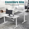 Electric Standing Desk Frame Height Adjustable Low Noise Motor White/Black