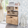 White Chest of Drawers Bathroom Hallway Basket Storage Wooden TETBURY furniture