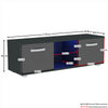 Modern TV Unit Cabinet Stand Sideboard LED Matt Body and High Gloss Doors 160cm