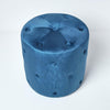 Luxury Footstool Upholstered Buttoned Velvet Pouffe 40 cm Tall