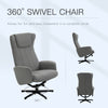 Recliner and Ottoman with 135° Adjustable Backrest Footstool for Home Office