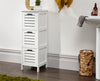BERGEN RANGE SHOE CABINET DRAWER CUPBOARD BATHROOM SHELVING STORAGE UNIT WHITE