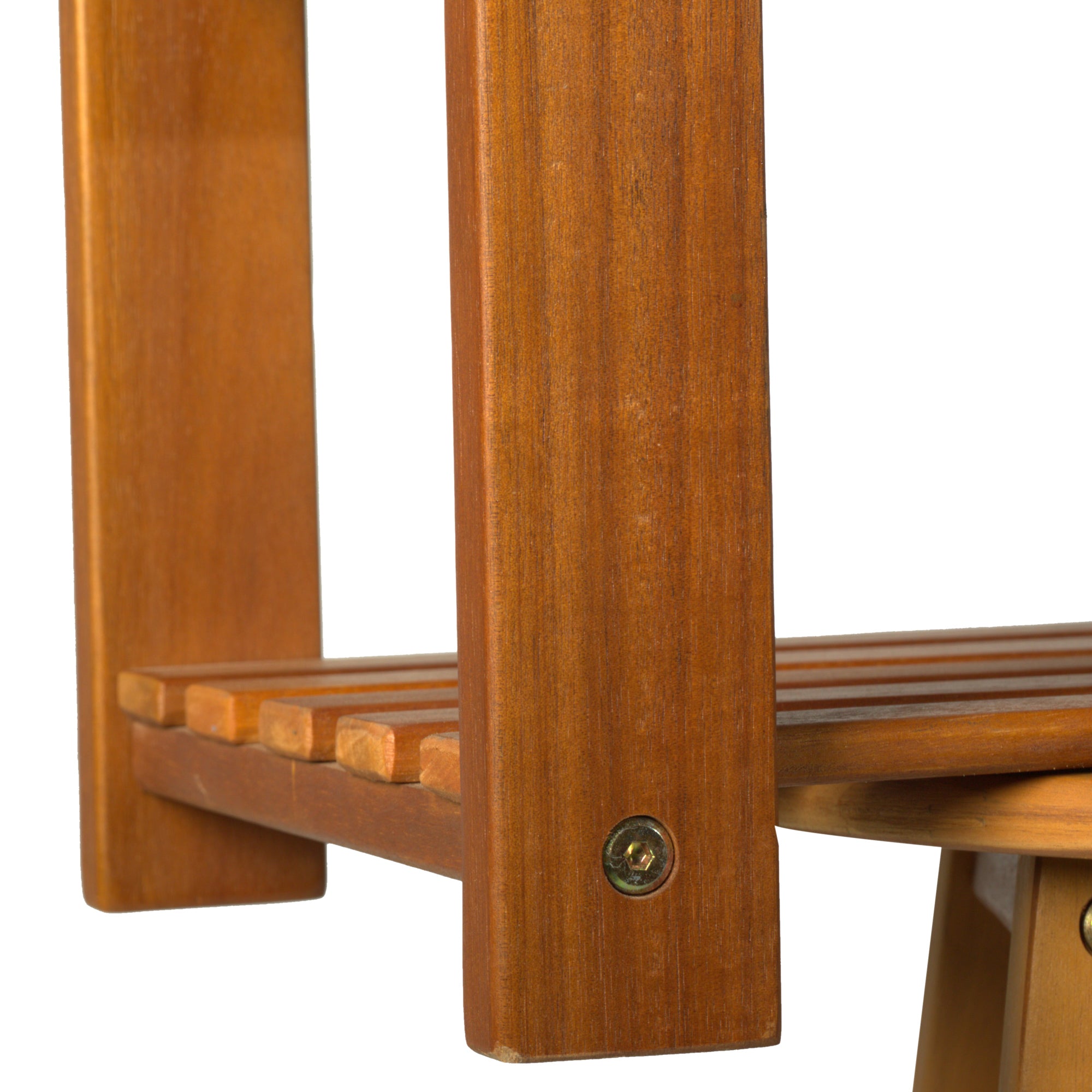 3-tier Shoe Rack Footstool Storage Shelf Organiser Acacia Wood Teak Colour