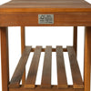 3-tier Shoe Rack Footstool Storage Shelf Organiser Acacia Wood Teak Colour