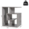3-Tier Side End Table Open Shelves Storage Coffee Book Magazine Desk Living Room