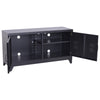 Industrial TV Cabinet Stand Media Center Steel Shelf Doors Storage System