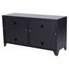 Industrial TV Cabinet Stand Media Center Steel Shelf Doors Storage System