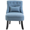 Fabric Single Sofa Dining Chair Upholstered W/ Pillow Solid Wood Leg Living Room