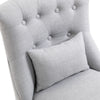 Fabric Single Sofa Dining Chair Upholstered W/ Pillow Solid Wood Leg Living Room