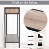 Console Table Worktop Bottom Shelf Industrial Minimal Style Two Drawer Home