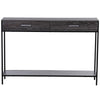 Console Table Worktop Bottom Shelf Industrial Minimal Style Two Drawer Home