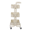 3 Tier Slim Kitchen Storage Trolley Cart Rack Tray Shelf Rolling Wheel W/ Handle