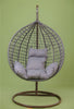 Outdoor Egg Chair Swing SET- Rattan Cocoon Swing Garden Seat COMPLETE